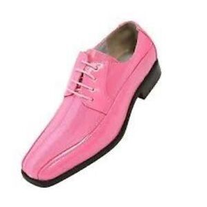 Viotti Men's 9.5 Pink Patent Leather Tuxedo Dress Shoe Formal Wear Prom Club